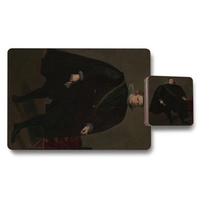 Benjamin Tate Design Artisan Studio Placemat And Coaster Set From Classic Portrait Collection With Wood Bottom Limited Edition - image 1