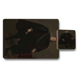 Benjamin Tate Design Artisan Studio Placemat And Coaster Set From Classic Portrait Collection With Wood Bottom Limited Edition - thumbnail 1