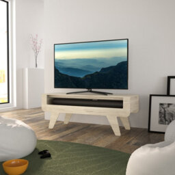 "Avf Horton 1.2M Tapered Leg Tv Stand, For Tvs Up To 60"" - Whitewash Oak" - thumbnail 6