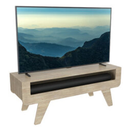 "Avf Horton 1.2M Tapered Leg Tv Stand, For Tvs Up To 60"" - Whitewash Oak" - thumbnail 5