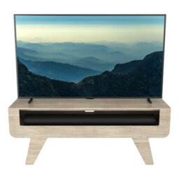 "Avf Horton 1.2M Tapered Leg Tv Stand, For Tvs Up To 60"" - Whitewash Oak" - thumbnail 4