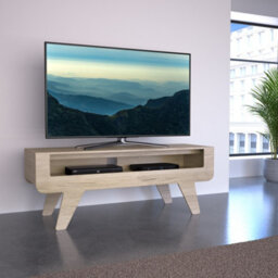 "Avf Horton 1.2M Tapered Leg Tv Stand, For Tvs Up To 60"" - Whitewash Oak"