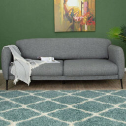 The Rugs Moroccan Shaggy Rugs And Runners Soft  High Pile Duck Egg Blue And Ivory Living Room Kitchen Hallway 750 - thumbnail 9