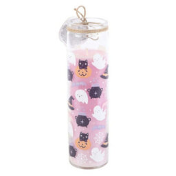 Something Different Candy Apple Pastel Halloween Tube Candle Pink/black/white (One Size) - thumbnail 1