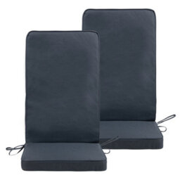 icon Outdoor High Back Seat Pad 2X Slate Grey - thumbnail 1