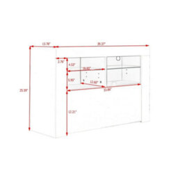 Grey Gloss & White Matt Tv Stand Led - thumbnail 2