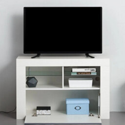 Grey Gloss & White Matt Tv Stand Led - thumbnail 4