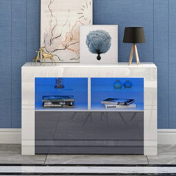 Grey Gloss & White Matt Tv Stand Led - thumbnail 5