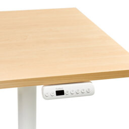 Beliani Electric Adjustable Standing Desk Destines 160 Cm 72 Cm Light Brown/ White - thumbnail 5