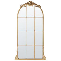 Beliani Wall Mirror Noidan 66 Cm 124 Cm Metal Gold - thumbnail 1