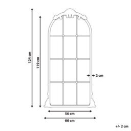 Beliani Wall Mirror Noidan 66 Cm 124 Cm Metal Gold - thumbnail 3