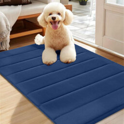Ameha Memory Foam Bath Mat Navy 50X80 Cm Extra Soft & Comfortable Bathmat Non Slip Super Absorbent Washable Bathroom Mat - thumbnail 3