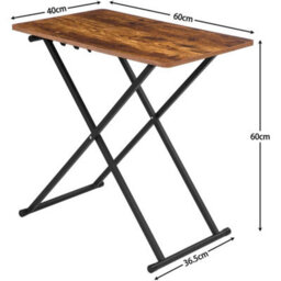 Folding Oversize Tv Tray Side End Table 60X40X60Cm - thumbnail 2
