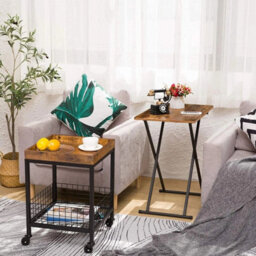 Folding Oversize Tv Tray Side End Table 60X40X60Cm - thumbnail 5