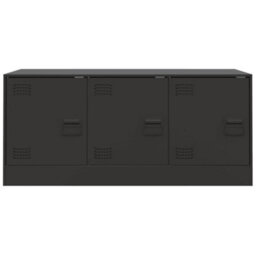 Berkfield Tv Cabinet Black 99X39X44 Cm Steel - thumbnail 6