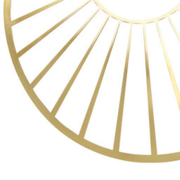 Wyld and Coco Novalux Gold Pendant Lamp With Light Wood Accents, Round Clear Glass Shade, Adjustable Height - thumbnail 6