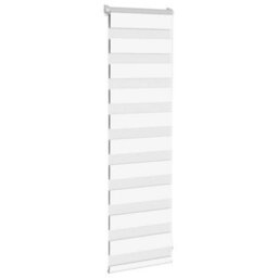 Berkfield Zebra Blind White 40X100 Cm Fabric Width 35.9 Cm Polyester - thumbnail 3