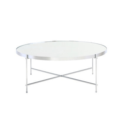 Bo Living Oakland Round Metal And Glass Coffee Table Chrome - image 1