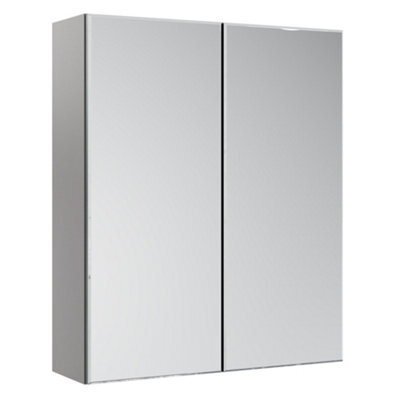 Ashford Kombu Green Bathroom Double Wall Cabinet With 2 Mirror Doors (H)72Cm (W)59.5Cm - image 1