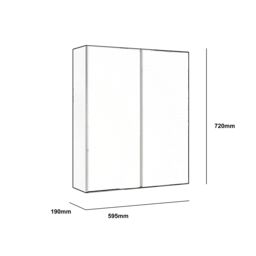 Ashford Kombu Green Bathroom Double Wall Cabinet With 2 Mirror Doors (H)72Cm (W)59.5Cm - thumbnail 3
