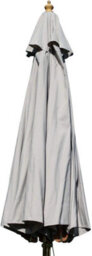 Garden Market Place Large Hardwood Garden Parasol Umbrella - 3.5M Wide - (Light Grey) - thumbnail 1