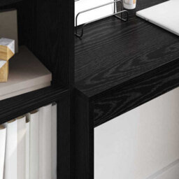 Berkfield Modern Writing Desk Black Oak Engineered Wood 90 X 40 X 76 Cm - thumbnail 4