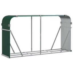 Walplus Log Holder Green 234X45X100 Cm Galvanised Steel - thumbnail 2