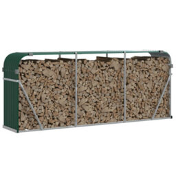 Walplus Log Holder Green 234X45X100 Cm Galvanised Steel - thumbnail 3