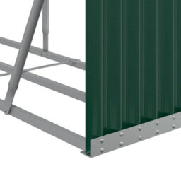 Walplus Log Holder Green 234X45X100 Cm Galvanised Steel - thumbnail 7