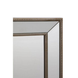 Orsina Champagne Rectangle Wall Mirror, Wooden Frame Mirror With Sleek Finish, Small Mirror For Dressing Area - thumbnail 5