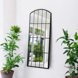 Minster Decorative Garden Wall Mirror - Cast Iron/metal - L2 X W75 X H170 Cm - Black - thumbnail 3