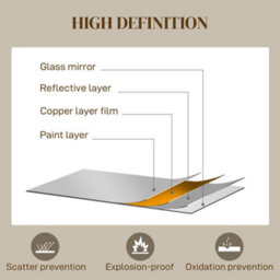 Homcom Modern Arch Window Wall Mirror For Living Room Bedroom, Gold Tone - thumbnail 5