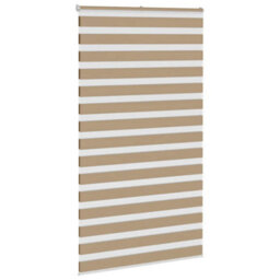 Berkfield Modern Zebra Blind Sand Brown 135X200 Cm Fabric Width 130.9 Cm Polyester - thumbnail 3
