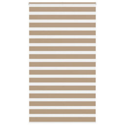 Berkfield Modern Zebra Blind Sand Brown 135X200 Cm Fabric Width 130.9 Cm Polyester - thumbnail 2