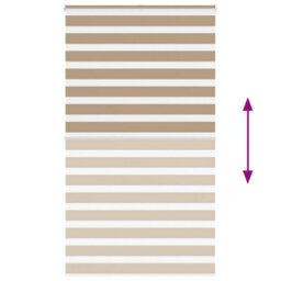 Berkfield Modern Zebra Blind Sand Brown 135X200 Cm Fabric Width 130.9 Cm Polyester - thumbnail 5