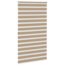Berkfield Modern Zebra Blind Sand Brown 135X200 Cm Fabric Width 130.9 Cm Polyester - thumbnail 4