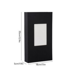 Living And Home 300 Pocket Photo Album Black Linen Hardcover Window Design Memory Storage Book - thumbnail 8