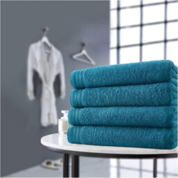 Gc Gaveno Cavailia 4 Pack Wilsford Supreme Bath Sheet Teal Highly Absorbent Egyptian Cotton Towel Set - thumbnail 1