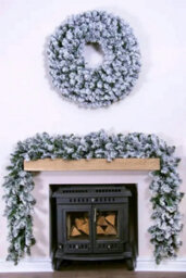 Christmas Tree World 270Cm (9Ft/270Cm) Flocked Arbor Vitae Garland - thumbnail 1