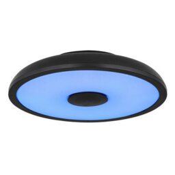 Luminosa Lighting Luminosa Raffy Decorative Flush Ceiling Light Black Ip44 1X Rgb Led Dimmable 3000-6500K Remote Control - thumbnail 7