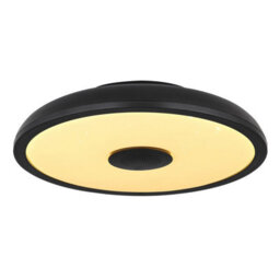 Luminosa Lighting Luminosa Raffy Decorative Flush Ceiling Light Black Ip44 1X Rgb Led Dimmable 3000-6500K Remote Control - thumbnail 5