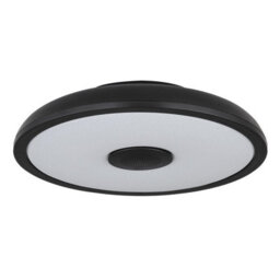 Luminosa Lighting Luminosa Raffy Decorative Flush Ceiling Light Black Ip44 1X Rgb Led Dimmable 3000-6500K Remote Control - thumbnail 2