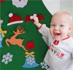 Amorly Diy Felt Christmas Tree For Toddlers,kids Wall Hanging Christmas Tree With 20Pcs Detachable Ornaments,christmas Craft Decorations - thumbnail 5