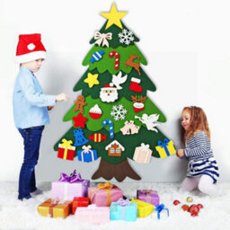 Amorly Diy Felt Christmas Tree For Toddlers,kids Wall Hanging Christmas Tree With 20Pcs Detachable Ornaments,christmas Craft Decorations - thumbnail 7