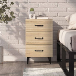 Berkfield Bedside Cabinet Sonoma Oak 40X40X66 Cm Engineered Wood - thumbnail 7