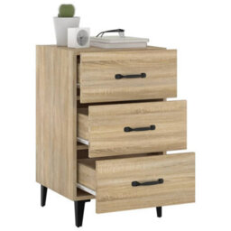 Berkfield Bedside Cabinet Sonoma Oak 40X40X66 Cm Engineered Wood - thumbnail 6