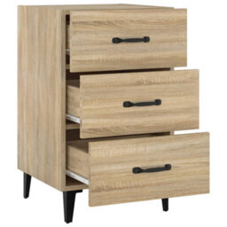 Berkfield Bedside Cabinet Sonoma Oak 40X40X66 Cm Engineered Wood - thumbnail 5