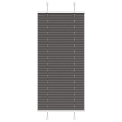 Berkfield Pleated Blind Black 55X150 Cm Fabric Width 54.4 Cm Polyester - image 1