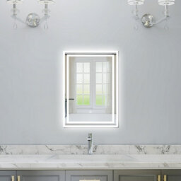 Probaty Bathrooms Illuminated Mirror 3 Colors Led With Anti-Fog,rectangular Backlit Touch Switch Vanity Wall Mirror 900X700mm - thumbnail 1