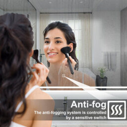 Probaty Bathrooms Illuminated Mirror 3 Colors Led With Anti-Fog,rectangular Backlit Touch Switch Vanity Wall Mirror 900X700mm - thumbnail 4
